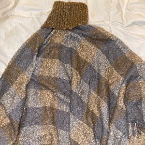 Turtleneck sweater pattern brown/grey